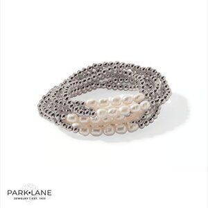 Park Lane MARINA Silver-tone Set of 8 Bracelets Freshwater Pearls Reg. $160